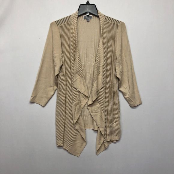 JM Collection Women 3/4 Sleeves Open Front Cardigan Knit Sweater Size 1X M111 -8 - Picture 1 of 13